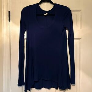 Free People January swing tee, navy blue, size XS